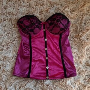 Lace Playboy Corset Tube Top